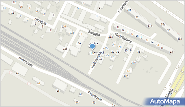 Gdynia, Kuśnierska, 14C, mapa Gdyni