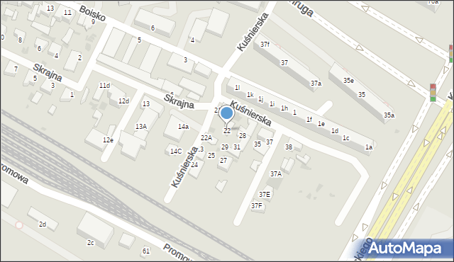 Gdynia, Kuśnierska, 22, mapa Gdyni