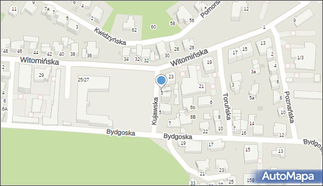 Gdynia, Kujawska, 3, mapa Gdyni