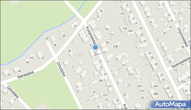 Gdynia, Kurpiowska, 10, mapa Gdyni