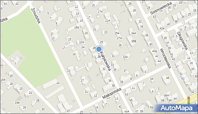 Gdynia, Kurpiowska, 28, mapa Gdyni