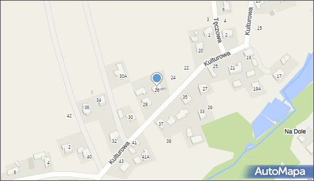 Głębowice, Kulturowa, 26, mapa Głębowice