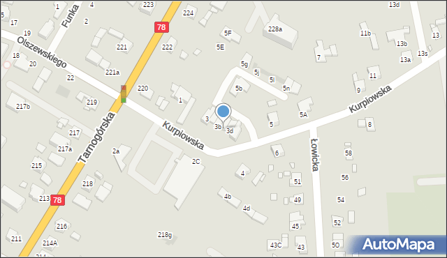 Gliwice, Kurpiowska, 3c, mapa Gliwic