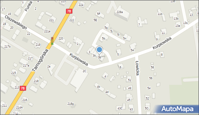 Gliwice, Kurpiowska, 3d, mapa Gliwic
