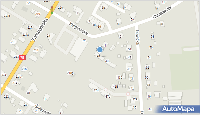 Gliwice, Kurpiowska, 4c, mapa Gliwic