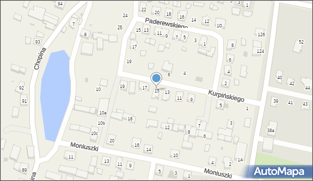 Gołaszyn, Kurpińskiego, 15, mapa Gołaszyn