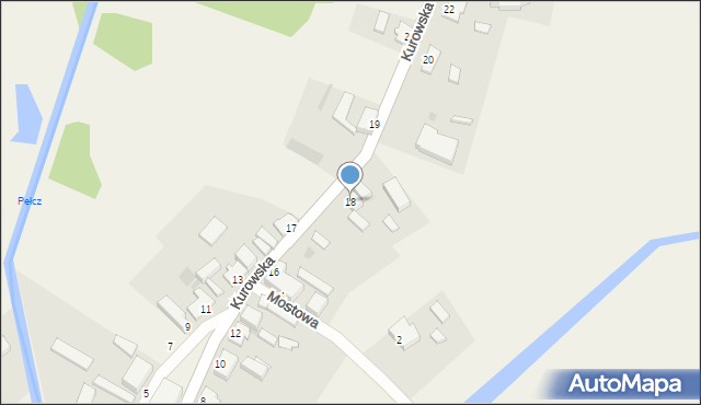 Górki Noteckie, Kurowska, 18, mapa Górki Noteckie