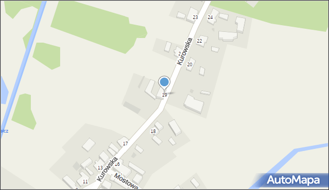 Górki Noteckie, Kurowska, 19, mapa Górki Noteckie