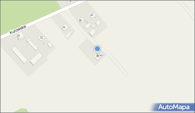 Górki Noteckie, Kurowska, 36, mapa Górki Noteckie