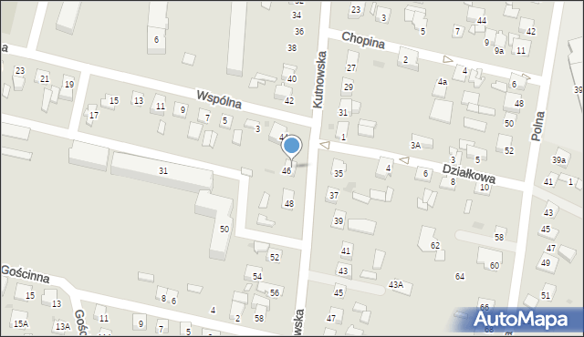 Gostynin, Kutnowska, 48A, mapa Gostynin