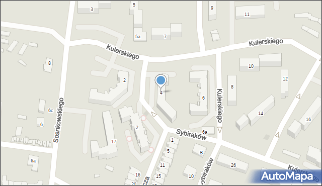 Grudziądz, Kulerskiego Wiktora, 4, mapa Grudziądza