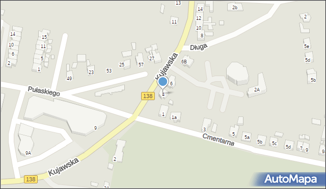 Gubin, Kujawska, 4, mapa Gubin