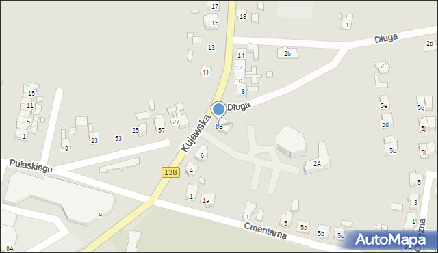 Gubin, Kujawska, 6B, mapa Gubin