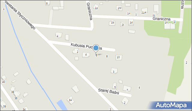 Halinów, Kubusia Puchatka, 6, mapa Halinów