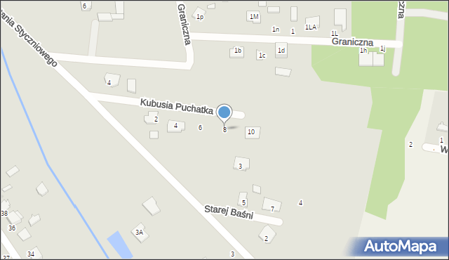 Halinów, Kubusia Puchatka, 8, mapa Halinów