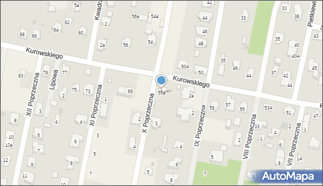 Hornówek, Kurowskiego Wacława, ks., 55a, mapa Hornówek