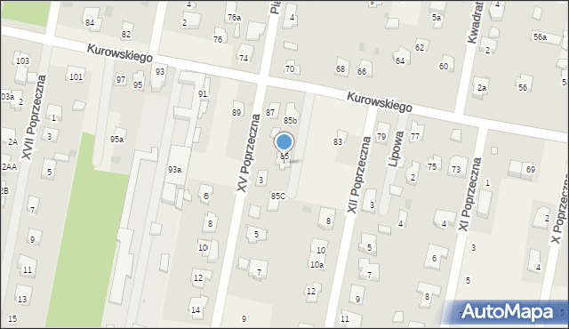 Hornówek, Kurowskiego Wacława, ks., 85a, mapa Hornówek