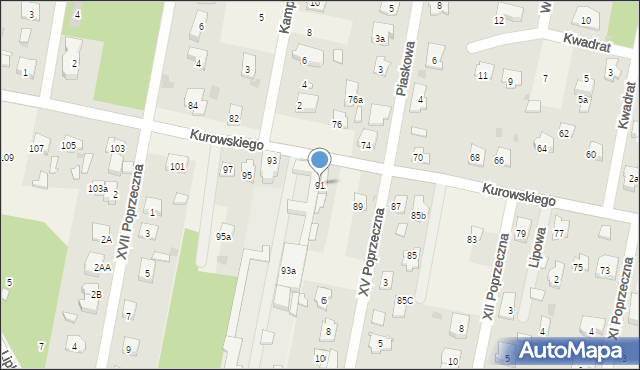 Hornówek, Kurowskiego Wacława, ks., 91, mapa Hornówek