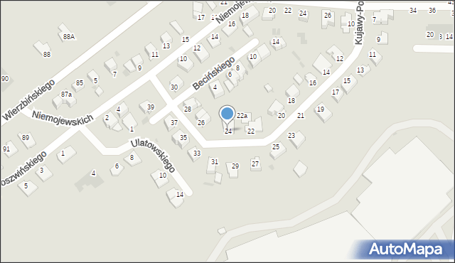 Inowrocław, Kujawy-Połczyńskiego Marcelego, 24, mapa Inowrocławia