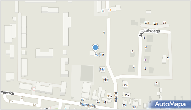 Inowrocław, Kurka Zygmunta, 7A, mapa Inowrocławia