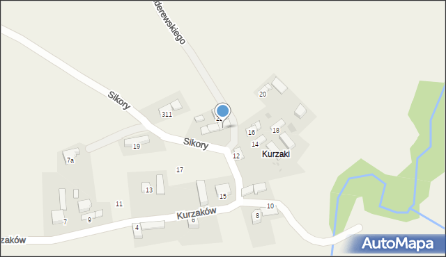 Jabłonka, Kurzaków, 22a, mapa Jabłonka