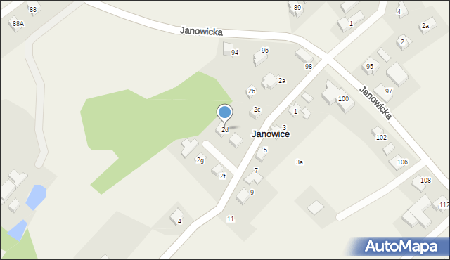 Janowice, Kubika Jana, 2d, mapa Janowice