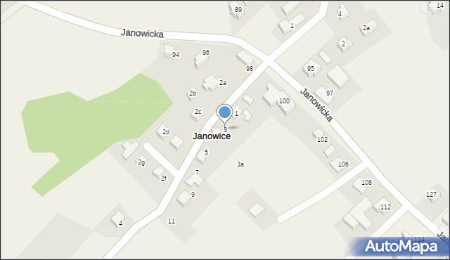 Janowice, Kubika Jana, 3, mapa Janowice