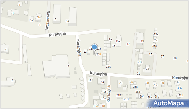 Jastrzębia Góra, Kuracyjna, 11e, mapa Jastrzębia Góra