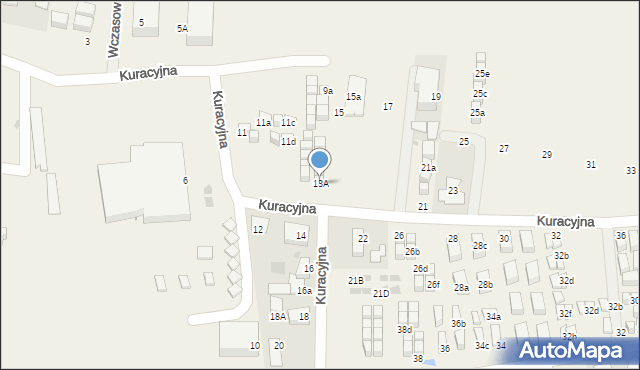 Jastrzębia Góra, Kuracyjna, 13A, mapa Jastrzębia Góra