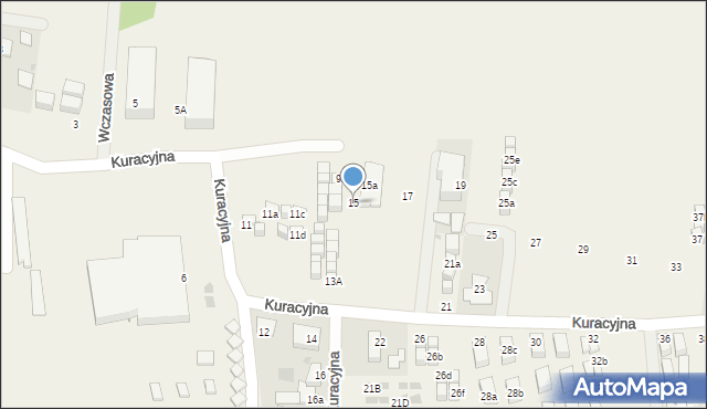 Jastrzębia Góra, Kuracyjna, 15, mapa Jastrzębia Góra