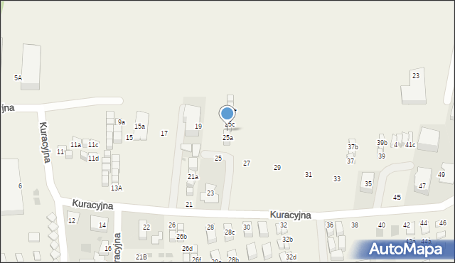 Jastrzębia Góra, Kuracyjna, 25b, mapa Jastrzębia Góra