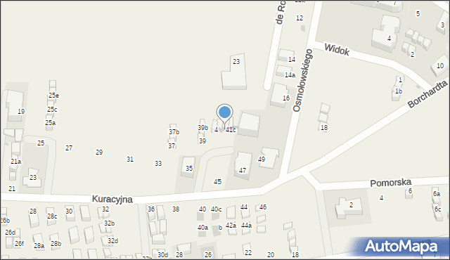 Jastrzębia Góra, Kuracyjna, 41B, mapa Jastrzębia Góra