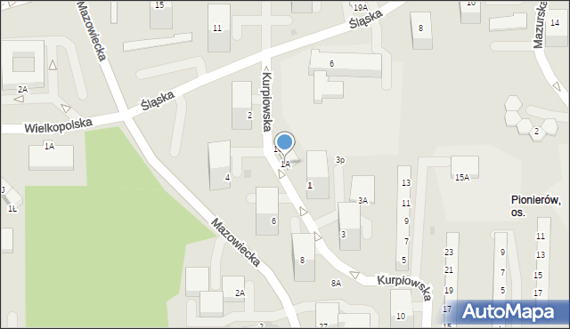 Jastrzębie-Zdrój, Kurpiowska, 1A, mapa Jastrzębie-Zdrój