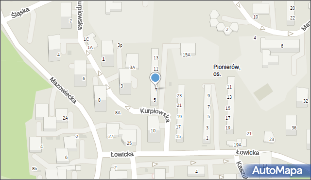 Jastrzębie-Zdrój, Kurpiowska, 7, mapa Jastrzębie-Zdrój