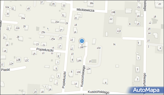 Jawiszowice, Kusocińskiego Janusza, 14c, mapa Jawiszowice