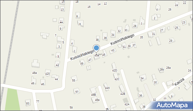 Jawiszowice, Kusocińskiego Janusza, 45a, mapa Jawiszowice