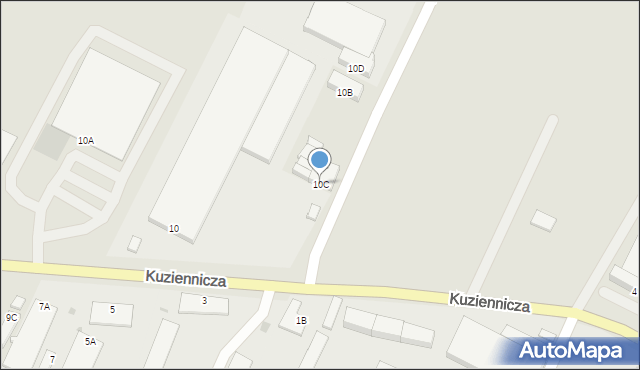 Jawor, Kuziennicza, 10C, mapa Jawor
