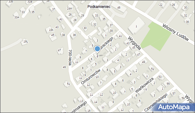 Jaworzno, Kunickiego Stanisława, 4, mapa Jaworzno