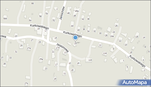 Jedlicze, Kurkowskiego Maurycego, 13, mapa Jedlicze