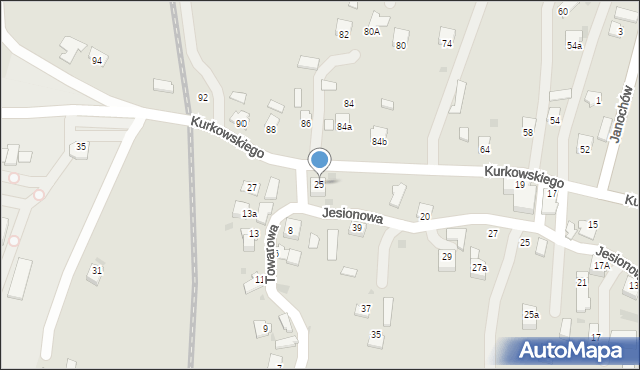 Jedlicze, Kurkowskiego Maurycego, 25, mapa Jedlicze