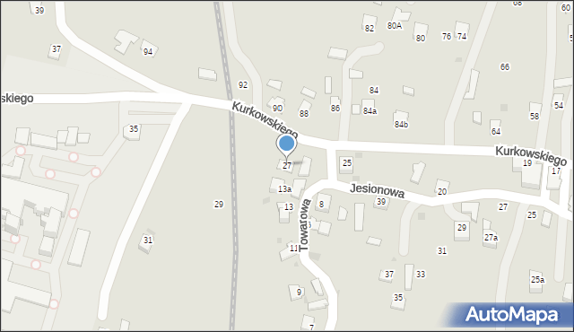 Jedlicze, Kurkowskiego Maurycego, 27, mapa Jedlicze