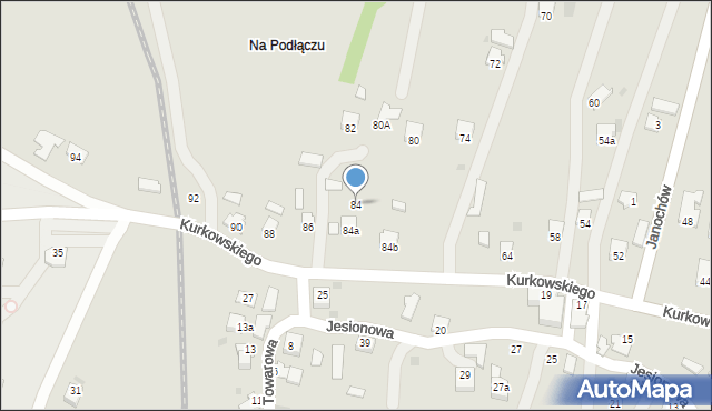 Jedlicze, Kurkowskiego Maurycego, 84, mapa Jedlicze
