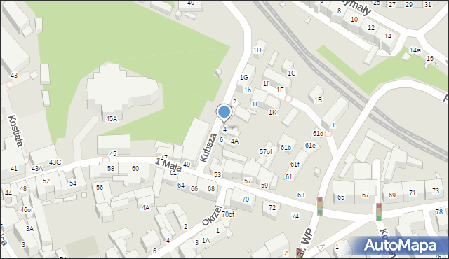 Jelenia Góra, Kubsza Wilhelma, 4, mapa Jelenia Góra