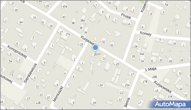 Kadzidło, Kurpiowska, 23, mapa Kadzidło