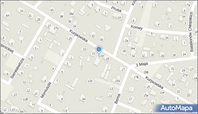 Kadzidło, Kurpiowska, 31a, mapa Kadzidło