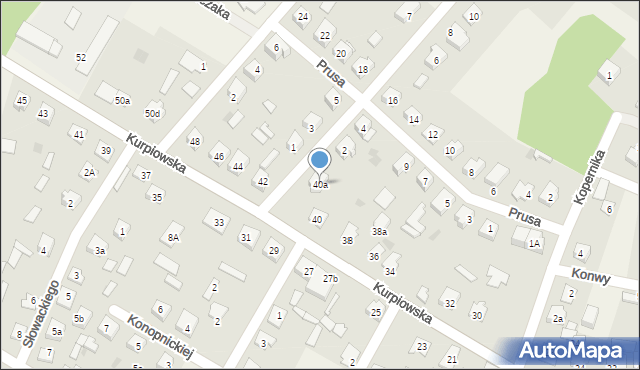 Kadzidło, Kurpiowska, 40a, mapa Kadzidło