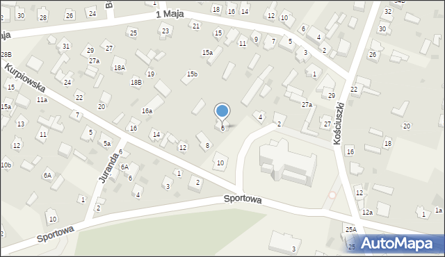 Kadzidło, Kurpiowska, 6, mapa Kadzidło