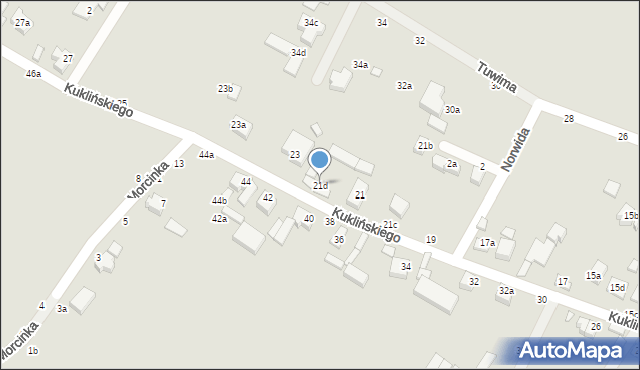 Kalisz, Kuklińskiego Ryszarda, gen., 21d, mapa Kalisza