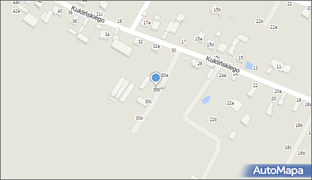Kalisz, Kuklińskiego Ryszarda, gen., 30b, mapa Kalisza