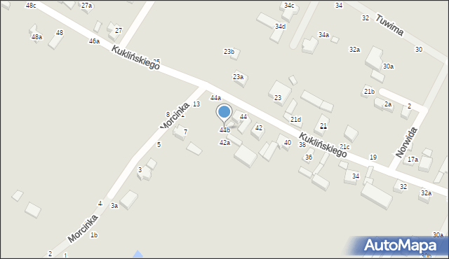 Kalisz, Kuklińskiego Ryszarda, gen., 44b, mapa Kalisza